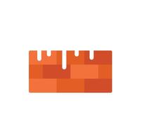 Ruler combining brick wall design illustrating construction measurement concept vector