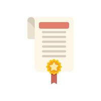 Official document with star award seal and ribbon is awarding excellence vector