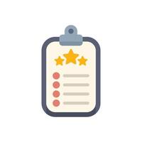 Clipboard showing customer satisfaction with five star rating system vector