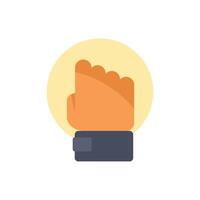 Businessman hand pointing touching virtual idea lightbulb vector