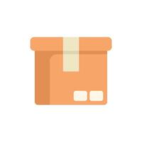 Cardboard box sealed with tape standing upright vector