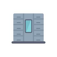 Modern data center hosting servers and providing cloud computing services vector