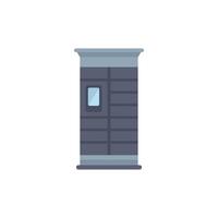 Modern parcel locker with electronic lock showing receiving box for secure delivery vector