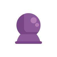 Purple crystal ball shining brightly predicting the future vector