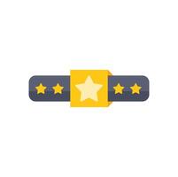 Five star rating showing customer satisfaction for product or service vector