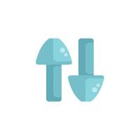 Blue mushroom cursor pointing up and down showing different directions vector