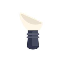 Shaving brush creating foam for wet shave routine vector
