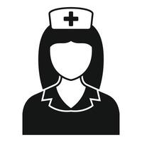 Simple icon of a healthcare worker wearing a classic uniform vector