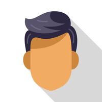Man face faceless male avatar showing long shadow style vector