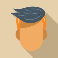 Man facing forward with head tilted down minimalist vector illustration