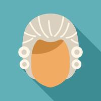 Judge wearing traditional white wig in a courtroom setting vector