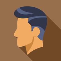 Man face profile looking right minimalist vector illustration