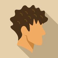 Man turning head away showing back of hair vector
