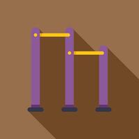 Pull up bars showing healthy lifestyle with long shadow vector