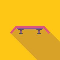 Adjustable step platform for fitness training on yellow background vector