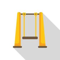Empty swingset hanging and waiting at the park on a sunny summer day vector