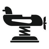 Kid plane spring rider providing joyful bouncing experience vector