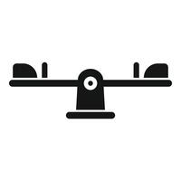 Seesaw balancing board for playground fun and recreation vector