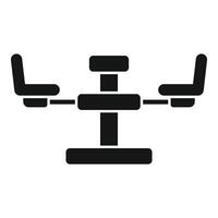 Double playground seesaw icon showing balance concept vector