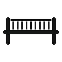 Black silhouette of a baby bed with vertical barriers for security vector