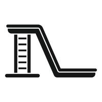 Aqua park water slide with ladder leading to top platform icon vector