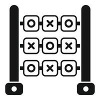 Wooden abacus showing noughts and crosses for learning to count vector