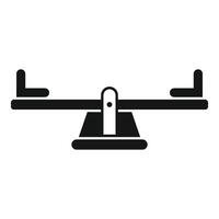 Seesaw icon representing playground and childhood fun vector