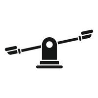 Seesaw balancing board icon representing playground equipment for children playing vector
