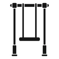 Kids swing set providing fun and entertainment on playground vector