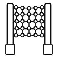 Climbing net obstacle course equipment icon outline vector