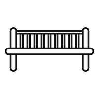 Park bench icon representing sitting and relaxation in nature vector