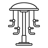 Children playground carousel, attraction for swinging, entertainment on the playground vector