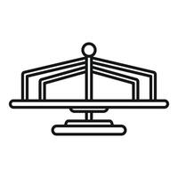 Playground roundabout spinning on white background vector
