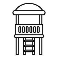 Baywatch observation tower standing on beach for lifeguard rescue team vector