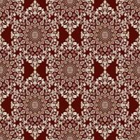 Floral Ikat pattern embroidery damask. Ethnic ikat floral Ethnic Indian Pattern Ikat pattern on dark red background. vector
