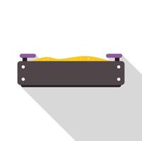 Empty sandbox with seats on white background for children playing vector