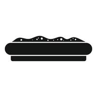 Sandbox with sand for playground relaxing and playing icon simple style vector
