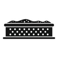 Sandbox with sand in square form for kids playing in kindergarten vector