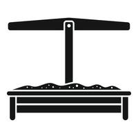 Sandbox with awning for playing in the park or kindergarten vector