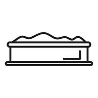 Sandbox icon representing playing with sand in summer vector