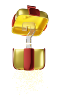 3d open gift box with question mark symbol icon isolated. FAQ or frequently asked questions, minimal concept, 3d render illustration png