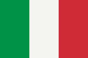 The flag of Italy is a tricolor with three vertical bands of equal size colored in order starting from the lance in green, white and red vector