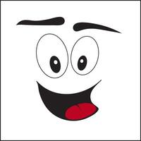 Smiling face, black and white vector