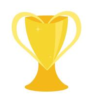 Golden trophy, symbol of success vector