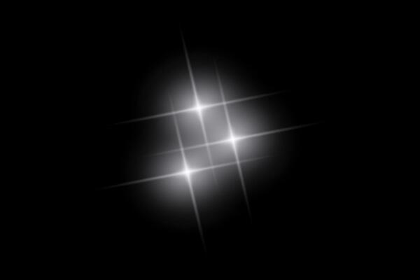 White sparkle lights, flashing lights, light effects, sunlight lens flare, glowing ray beams, sparkling starsicon on black background.