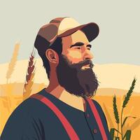 Profile Background for a Farmer vector