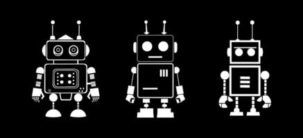 boxy robot with antennas vector
