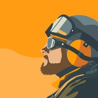 Profile Background for a Pilot vector