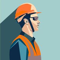 Profile Background for an Engineer vector