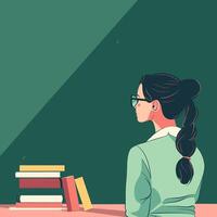 Profile Background for a Teacher vector